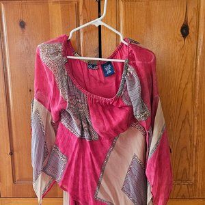 Pink & Beige Patchwork Set